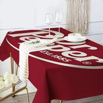 D-Dr Pepper Table Stain Resistant Decorative Washable Polyester Tablecloths For Dining Table Parties And Wedding 90x140 cm
