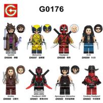 Superherojų konstravimo kaladėlės Mini figūrėlės žaislas, TV filmų serialų edukacinis surinkimo modelis, maišelyje vaikų dovana G0176(0596-0603)