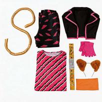 Monster High Toralei Stripe Cosplay Kostiumas Suknelės Rinkinys Mergaitėms Helovino Komiksų Konvencijos Šventei L black
