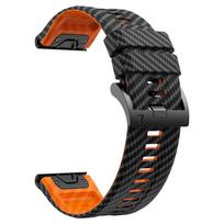 22/26 mm anglies pluošto silikoninė apyrankė, skirta Garmin Fenix 8 47/51 mm E 7 7X Pro QuickFit apyrankėms, skirtoms Approach S70 Quatix 8 Enduro 3 dirželiui QuickFit 26mm black