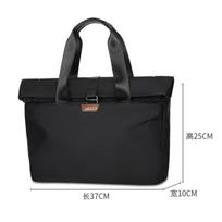 Briefcase Men'S Handbag Lawyer'S Office Computer Bag Canvas Shoulder Crossbody Bag Men'S Bag juoda