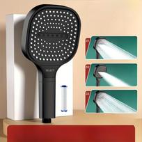 Xiaomi 13cm Large Panel 3 Modes Handheld Shower Head High Pressure Water Saving Anti Fall Massage Bathroom Showerhead with Filter black