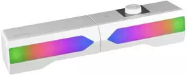 Kompiuterio kolonėlės Mars Gaming MSDUOW Bluetooth 5.0 stereo garso juosta RGB Mesh DSP 15W / balta