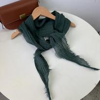 Creative Ramie Cotton Scarf Zen Dance Tara Yarn Texture Lengthened Scarf Women'S Thin Literary Shawl black