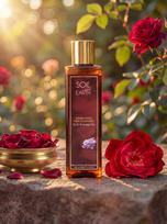 Soil And Earth Natural Indian Rose Shampoo with Aloevera Extract | No Sulphates & No Parabens | Gentle Hair Nourishing Shampoo for Men - Women 200ml brown
