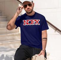 Nofx 2026 New Fashion Heavyweight Hot Selling Retro Printed Pattern Fun Round Neck Tshirt For Daily Comfort XL blue