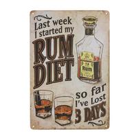 Mfoever  pc Vintage Malibu Rum Metal Signs Captain Morgan Funny Sign Tin Signs Retro for Bar Pub Club Man Cave Wall Decoration x Inch (as the picture,20x30cm) black