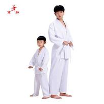 Comfortable Breathable White Karate Gi Uniform Adults Kids Training Cotton Blend M balta