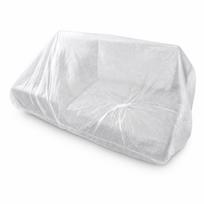 Disposable Elastic Dust Cover for Sofa and Bed Furniture Protection (Under 2M) 2.2m x 2m 1 white