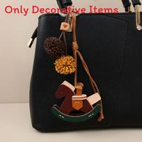 Miu Style Leather Pony Keychain With Handmade Craft For Fashion Bags And Accessories