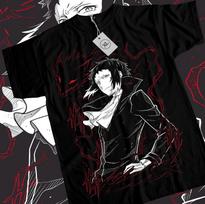 Ryunosuke Akutagawa T-Shirt Bungou Stray Dogs Japanese Black Shirt All Size 130 black