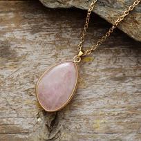 Luxury hot selling in Europe and America, popular simple natural stone pendant necklace necklace jewelry fashion gray