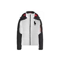 Polo Ralph Lauren Big Pony Down Jacket Men's Black White 710716127-008 L white