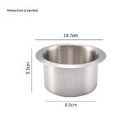 Stainless Steel Recessed Cup Holder Anti Tipping Rust Proof for Truck Camper Gaming Table Patio Couch Car Back Seat Silver L white