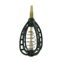 1pc Baits Holder Spring Fishing Feeder Cage Fishing Tackle Equipment Accessories Plastic Baits Cage Holder 1 žalia