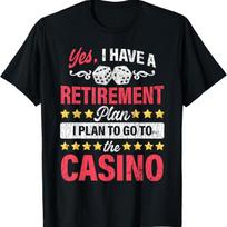 Casino Retirement Plan Funny Gambling Gambler T Shirt - Men's Summer Cotton Graphic Tee 5XL įvairiaspalvis