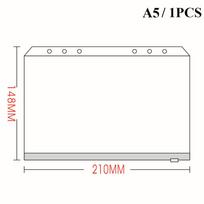 1/5PCS New Plastic Resealable PVC Storage Zip Lock Pouch Bag Matte Clear A5-1PCS white