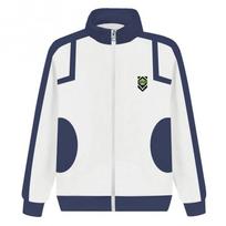 Blue Lock Anime 3D Print Zip-Up Hoodie Cosplay Sportswear Teens XS white