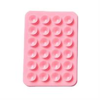 Adhesive Phone Mat Suction Phone Holder Suction Cup Mat Phone Suction Pad Mobile Phone Holder rožinė