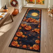 Halloween Pumpkin Castle Runner Rug Bedside Living Sofa Side Kitchen Dining Room Corridor Patio Front Door Carpet Graphic Mat 40x120cm