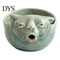 Matcha Whisking Bowl for Home Ceramic with Spout & Whimsical Cat Face Design, Japanese Chawan Tea Hot Cute Iced Latte Green Preparation, Easy to Clean L