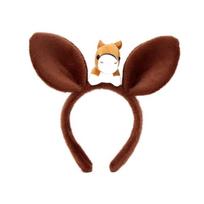 Pony New Year Headband Cartoon Plush Horse Headband Cute Horse Hair Hoop  Party Decoration Style C brown