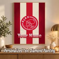 Ajax Amsterdam Custom Name Text 5D Diamond Painting Kit DIY Full Drill Diamond Art Decoration 30cmx40cm