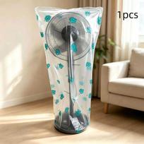 Fan Dust Cover Stand Fan Cover Pedestal Fan Protector Floral Elastic Bottom Full Cover Half Cover Home Storage Protective Cover 1pc B