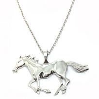 Fashion Silver/Gold Animals Accessories Pendant Necklace Pony Necklace Horse Necklace sidabras