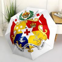Tonga Coat Arms Crest Folding With 8 Ribs Sturdy Construction Travel Essential Elegant Women'S Spiritual F122 sans red