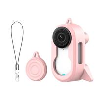 Anti-Scratch Protective Case with Brooch for Insta360 GO3S/GO3 Action Camera Accessories rožinė