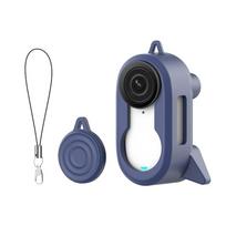 Anti-Scratch Protective Case with Brooch for Insta360 GO3S/GO3 Action Camera Accessories tamsiai mėlyna spalva