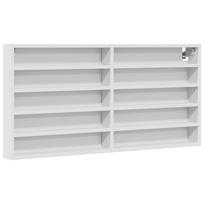 Display Cabinet White 100x8.5x50 cm Engineered Wood