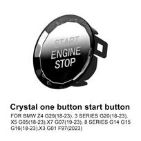 for BMW Z4 G29 G20 X5 G05 X7 G07 G14 G15 G16 X3 G01 F97 Crystal Car Engine Start Button Ignition Cover Stop Switch Accessories black button