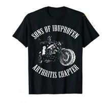 Sons With Arthritis Ibuprofen Chapter Funny Biker Skull T Shirt Black Vintage Unisexs Graphic Shirts Gothic Ropa Hombre Streetwear 4XL gray