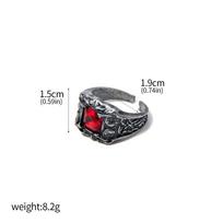 Game Dark Souls Ring Black Red Sapphire Vintage Style Ring Adjustable Metal Rings For Women Men Cosplay Jewelry Accessories Gift gray