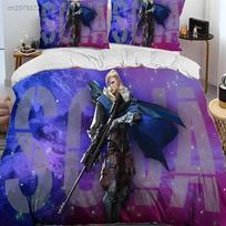 3D VALORANT Game Gamer Cartoon Comforter Bedding Set,Duvet Cover Bed Set Quilt Cover Pillowcase,king Queen Size Bedding Set Boys 140x200cm 3pcs