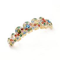 1Pc/set Rainbow Teeth Grillz Top Bottom Set Candy Color Teeth Jewelry Teeth Grillz Caps  Party Gold Top beige