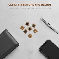 Programuojama 4*4 mm mikro FPC NFC RFID žyma lipdukas Ntag213 1 mm skaitymo atstumas Prieigos kontrolei ir tiekimo grandinės valdymui 10pcs gray