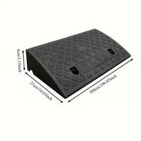 1/2PCS 80mm Plastic Curb Ramp Non-Slip Threshold Kerb Ramp for Cars Bicycles Wheelchairs Driveways Portable Easy Uphill Access black 1PC gray