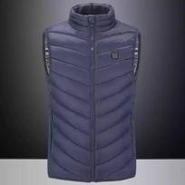 Couple Heated Vest Graphene Intelligent Constant Temperature Winter Stand Collar XL mėlyna
