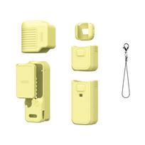 BRDRC Silicone Cover for DJI Pocket 4 Protective Case Lens Protector Scratch-Resistant Sleeve Cover geltona