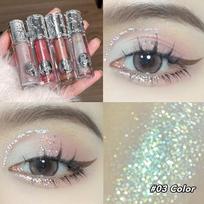 Glitter Liquid Eye Shadow Pearly Shimmer Highlighter Waterproof Fine Shiny Pink Eyeshadow Korean Charming Eye Makeup Illuminator