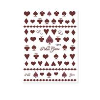 Decals Adhesive Playing Cards Design Poker Nail Art Sticker DIY Nail Decoration Manicure 2