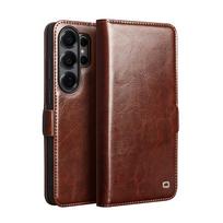 For Samsung Galaxy S26 Ultra Plus Phone Case Protective Flip Cover Real Genuine Leather Pouch Bag Natural Cowhide Magnetic Galaxy S26 Ultra