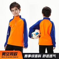 Kids Long Sleeve Soccer Jersey Set Boys Youth Football Training Uniforms Team Sportswear 3XL orange