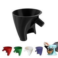 Miltų piltuvėlis, suderinamas su KitchenAid maišytuvais, Miltų piltuvėlio priedas, tinkantis litrinių stacionarių maišytuvų, Virtuvės kepimo įrankis 1pc juoda