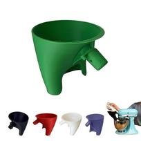Miltų piltuvėlis, suderinamas su KitchenAid maišytuvais, Miltų piltuvėlio priedas, tinkantis litrinių stacionarių maišytuvų, Virtuvės kepimo įrankis 1pc žalia