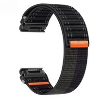 22mm 26mm QuickFit Nylon watch strap For Garmin fenix 9/9 pro/MIP 8 E 7 7X 6 6X Pro Tactix 8 Enduro 3 2 Forerunner965 Watchband 26mm black