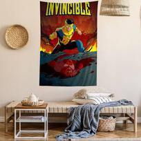 I-Invincible Cartoon Anime Tapestry Hanging Tarot Hippie Wall Rugs Dorm Home Decor 130X150CM